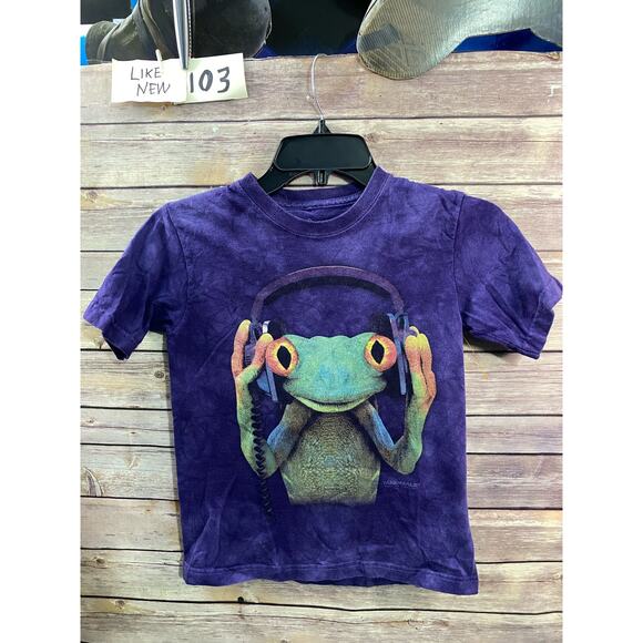 The Mountain Manimals Purple Tye Dye T Shirt Size Youth M Tree Frog - Picture 1 of 7